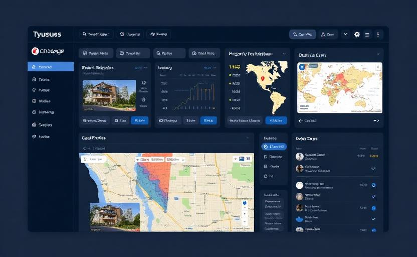 Real Estate Command Center dashboard mockup