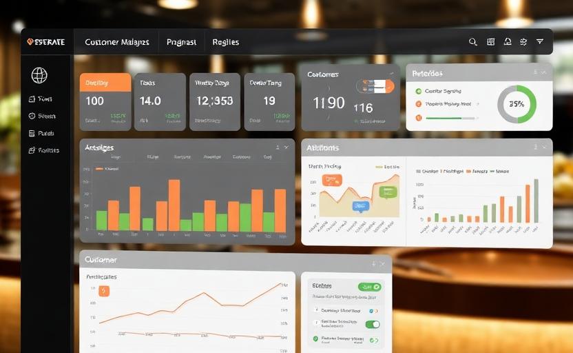 Restaurant Management System dashboard mockup
