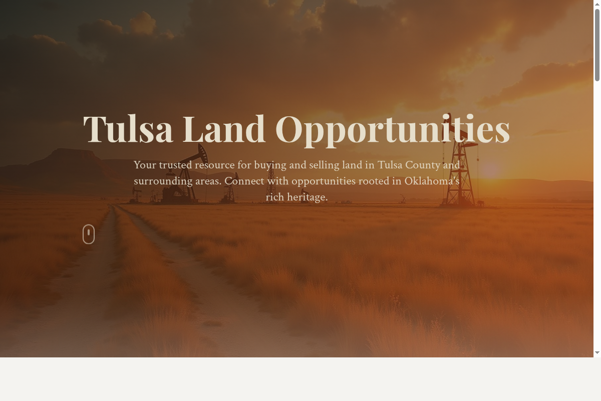 Tulsa Land Brokers website screenshot